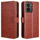 HMD Fusion / Fusion X1 - EIDERWOOD Kunstlæder Flip Cover m. Strop - Brun