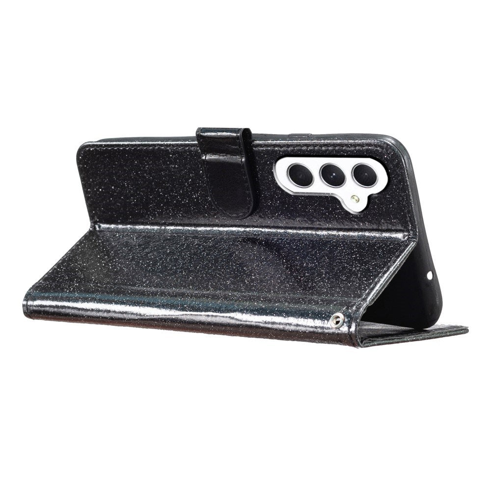 EIDERWOOD Samsung Galaxy A36 (5G) Læder Mobil Cover m. Pung & Strop - Glimmer - Sort