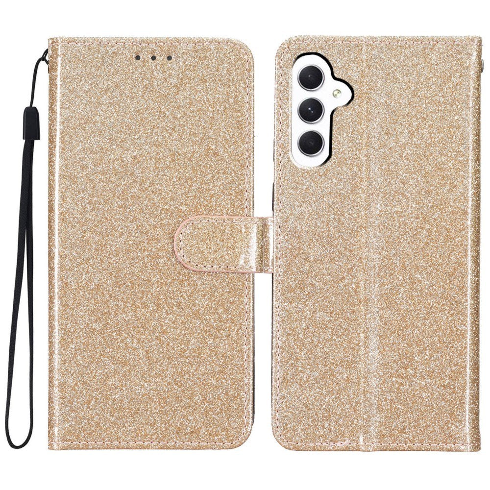 EIDERWOOD Samsung Galaxy A36 (5G) Læder Mobil Cover m. Pung & Strop - Glimmer - Guld