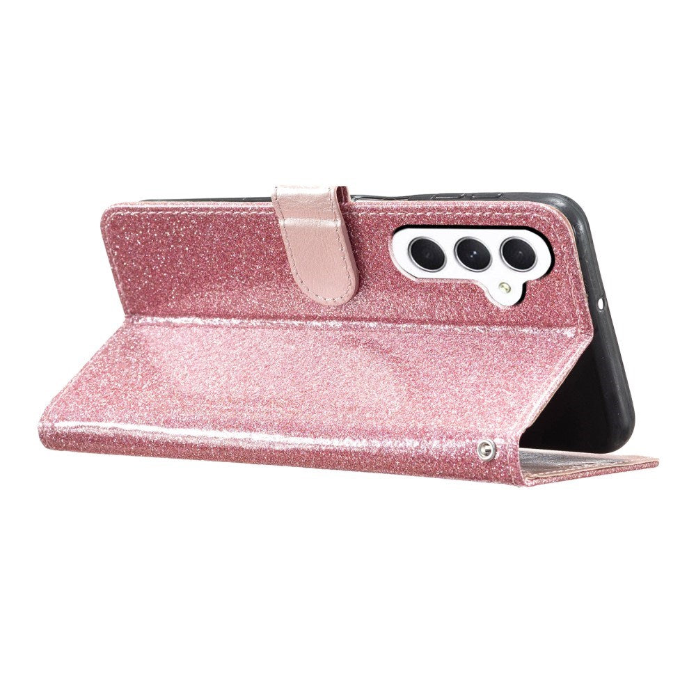 EIDERWOOD Samsung Galaxy A36 (5G) Læder Mobil Cover m. Pung & Strop - Glimmer - Rose Gold