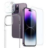 iPhone 14 Pro Max NORTHJO 360° Protection Set inkl. Cover & Skærmbeskyttelse & Kameralinsebeskyttelse - Gennemsigtig