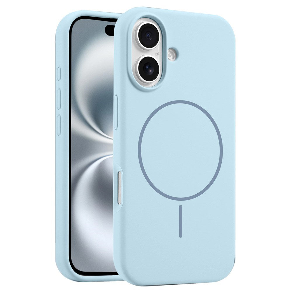 EIDERWOOD iPhone 16 Silikone Mobil Cover - MagSafe Kompatibel - Lyseblå
