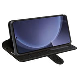 EIDERWOOD - Samsung Galaxy S25+ (Plus) - Kunstlæder Flip Cover m. Kortholder & Ståfunktion - Sort