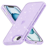 EIDERWOOD - iPhone 16e - Hybrid Glitter Plastik Cover - MagSafe Kompatibel - Lilla