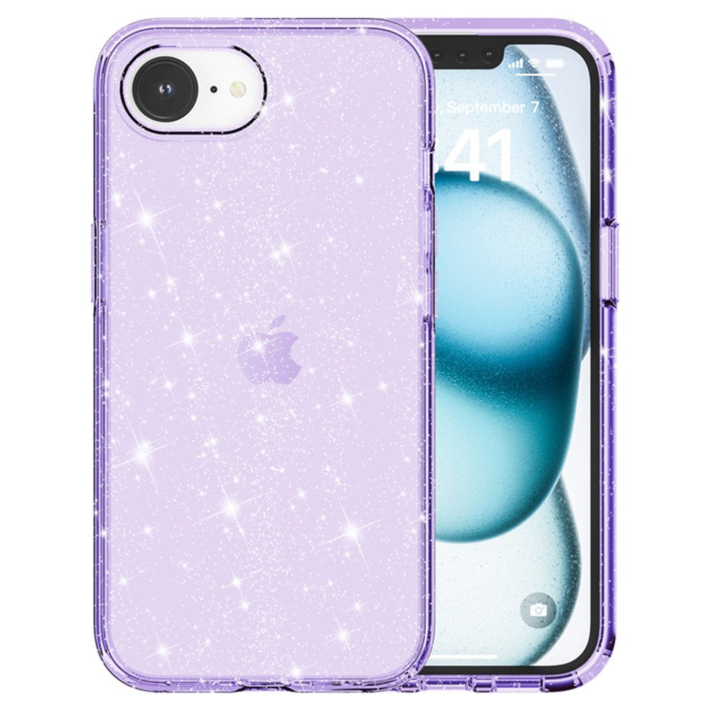 EIDERWOOD - iPhone 16e - Hybrid Glitter Plastik Cover - MagSafe Kompatibel - Lilla