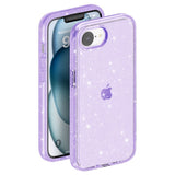 EIDERWOOD - iPhone 16e - Hybrid Glitter Plastik Cover - MagSafe Kompatibel - Lilla