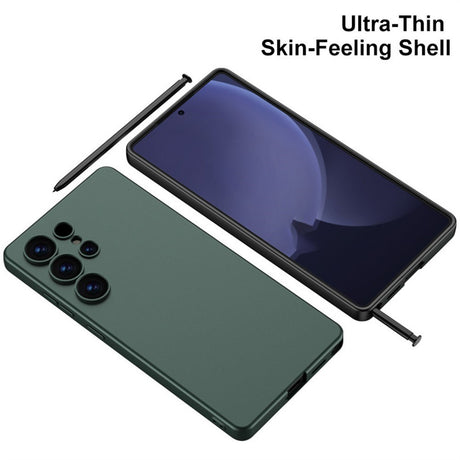 EIDERWOOD Samsung Galaxy S25 Ultra Slim Plastik Cover med Lille Stylus - Sølv