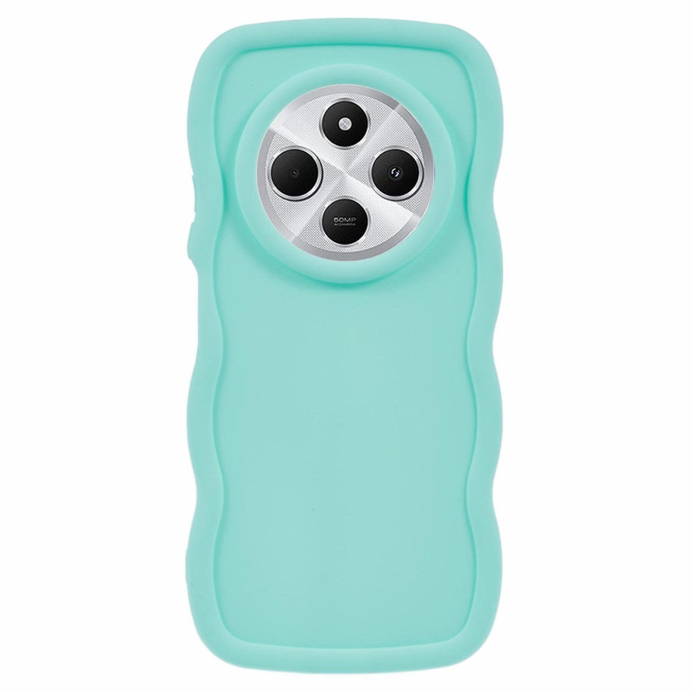 EIDERWOOD - Xiaomi Redmi 14C - Fleksibelt Plastik Wavy Cover - Blå