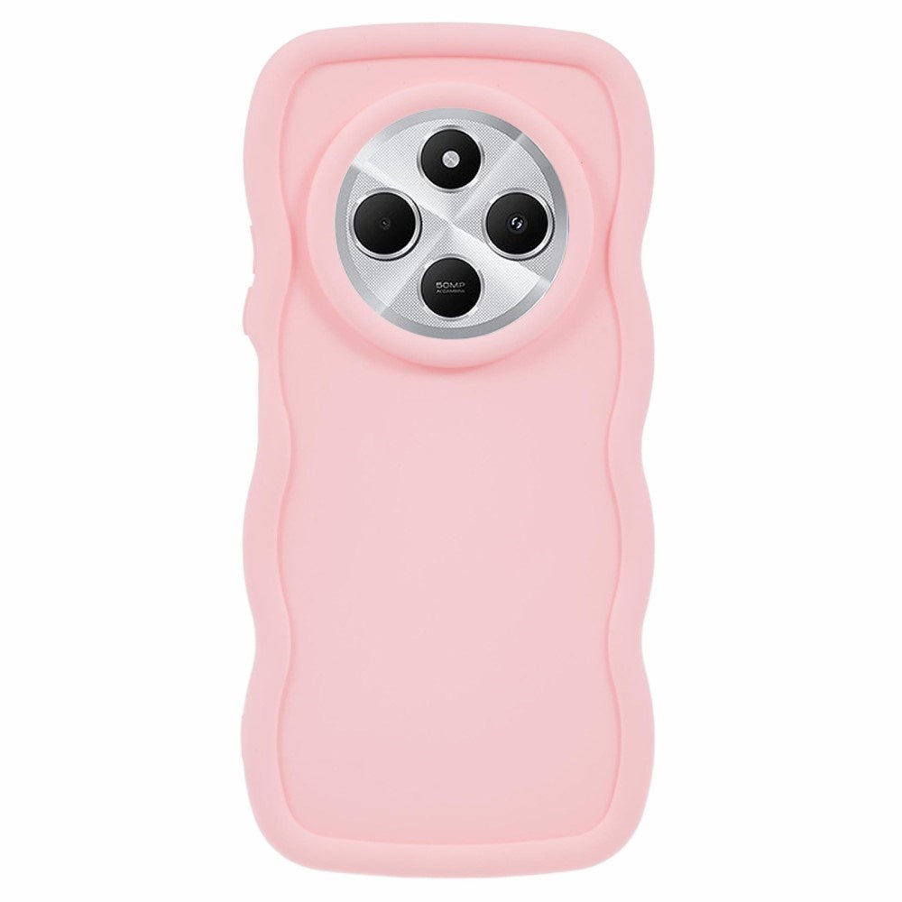 EIDERWOOD - Xiaomi Redmi 14C - Fleksibelt Plastik Wavy Cover - Lyserød