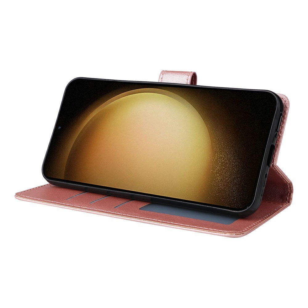 EIDERWOOD Samsung Galaxy S25+ (Plus) / S24+ (Plus) Kunstlæder Mobil Cover m. Pung og Strop - Rose Gold