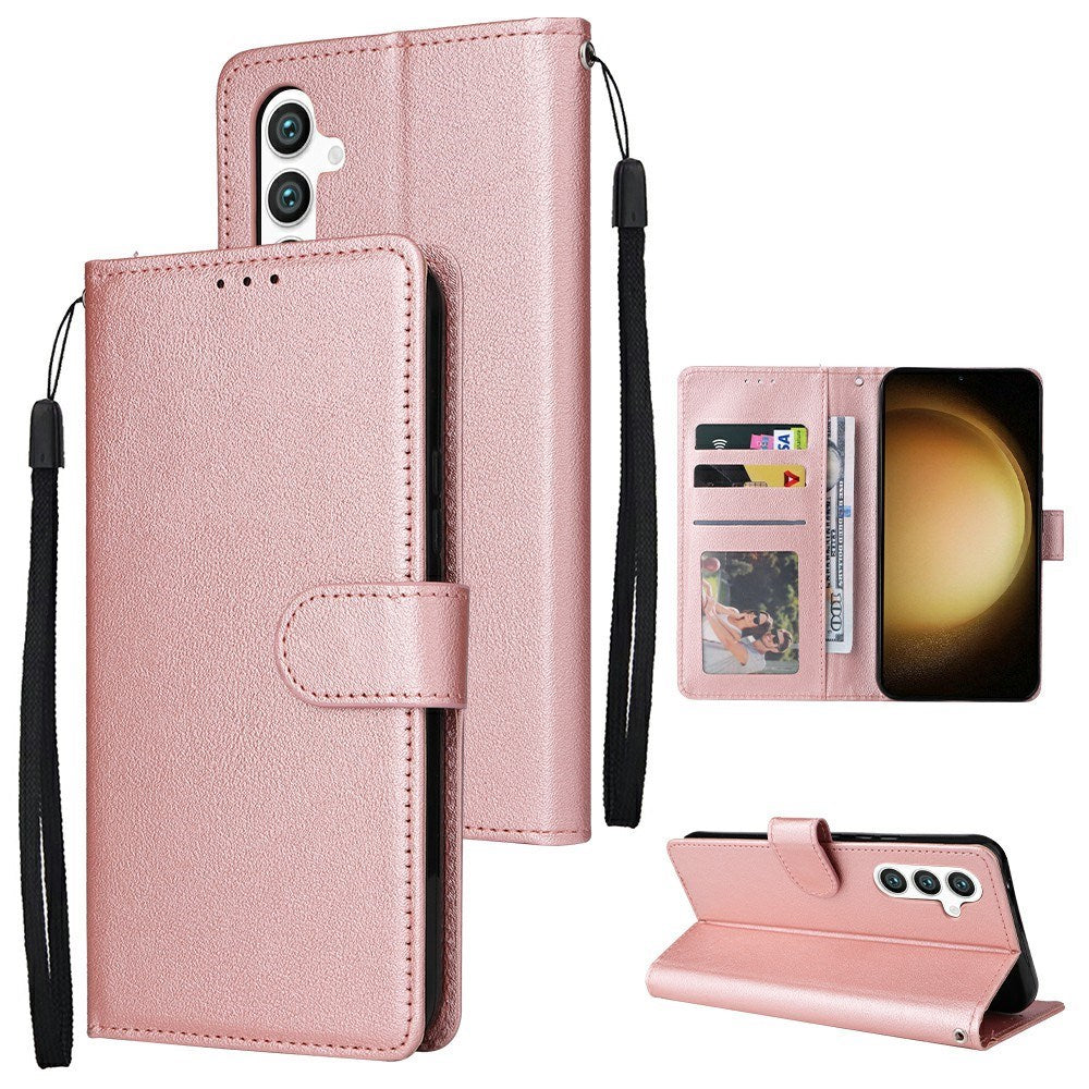 EIDERWOOD Samsung Galaxy S25+ (Plus) / S24+ (Plus) Kunstlæder Mobil Cover m. Pung og Strop - Rose Gold