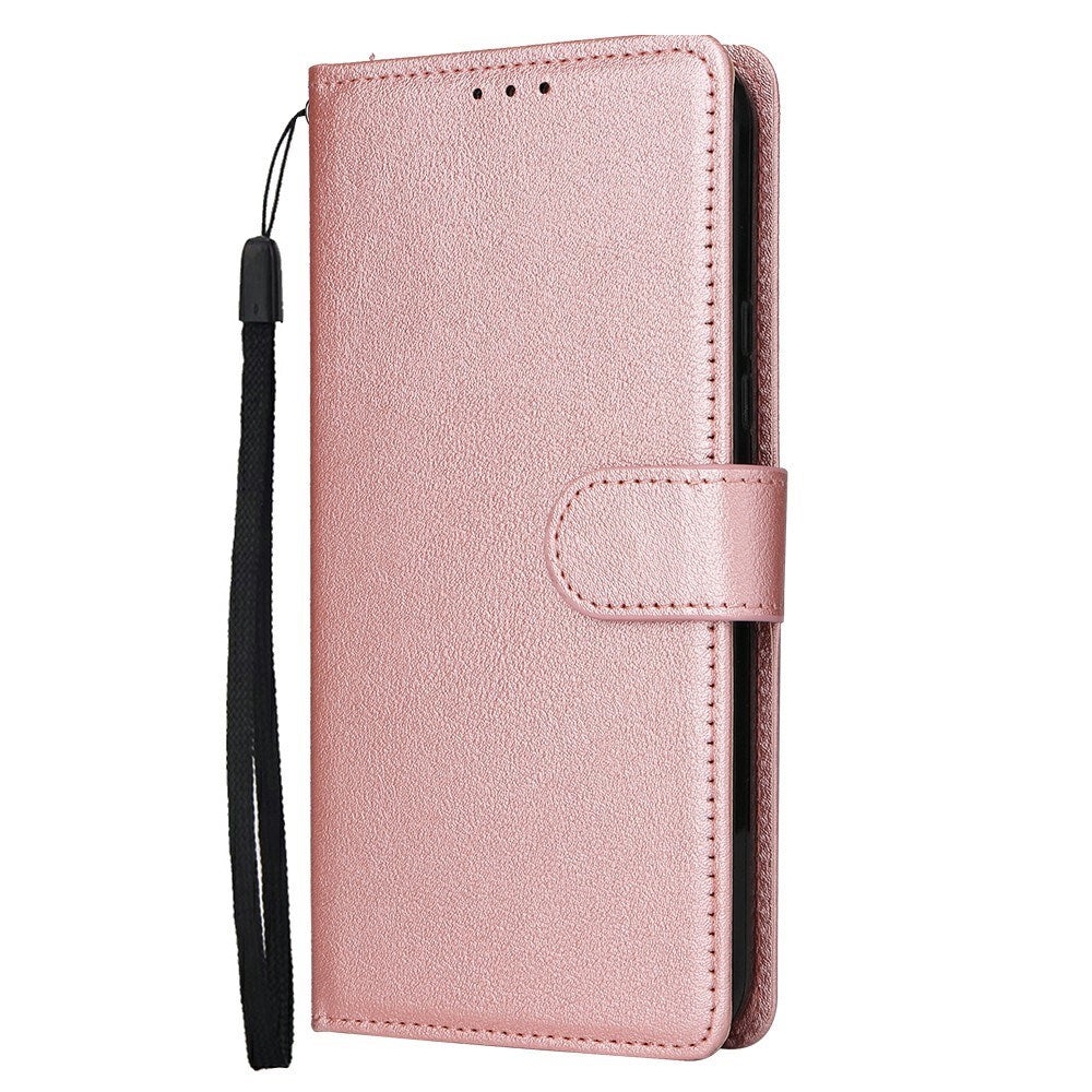 EIDERWOOD Samsung Galaxy S25+ (Plus) / S24+ (Plus) Kunstlæder Mobil Cover m. Pung og Strop - Rose Gold