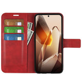 EIDERWOOD OnePlus 13 Wallet Flip Cover - Læder m. Pung - Rød