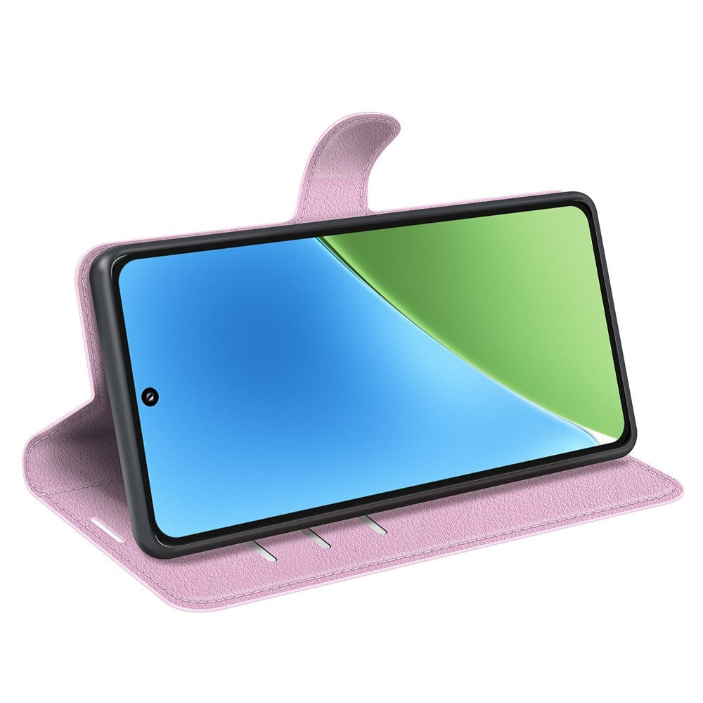 EIDERWOOD - Xiaomi 15 - Kunstlæder Flip Cover m. Kortholder & Ståfunktion - Lyserød