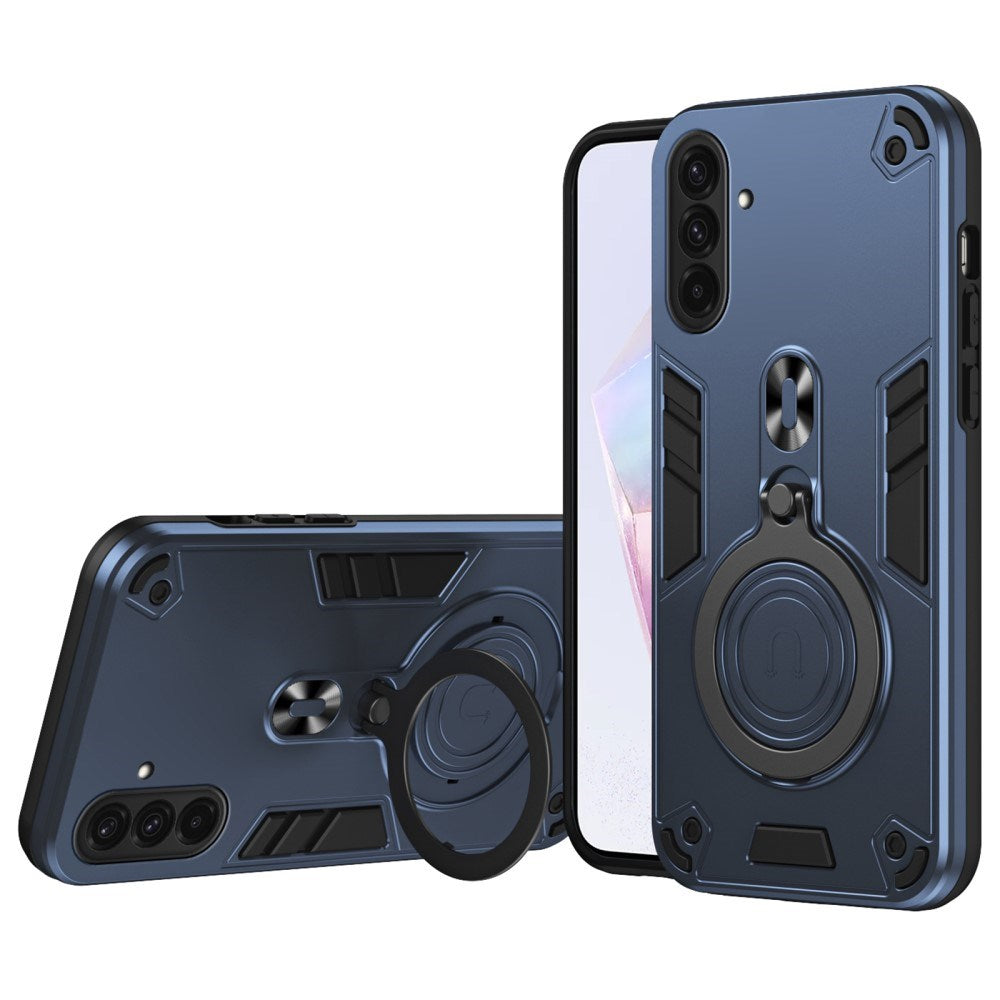 EIDERWOOD Samsung Galaxy A36 (5G) Hybrid Cover - 360 Grader Roterbar Kickstand - MagSafe Kompatibel - Blå