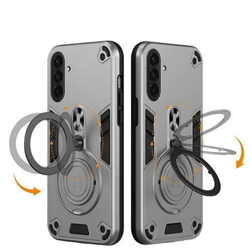 EIDERWOOD Samsung Galaxy A36 (5G) Hybrid Cover - 360 Grader Roterbar Kickstand - MagSafe Kompatibel - Sølv