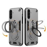 EIDERWOOD Samsung Galaxy A36 (5G) Hybrid Cover - 360 Grader Roterbar Kickstand - MagSafe Kompatibel - Sølv