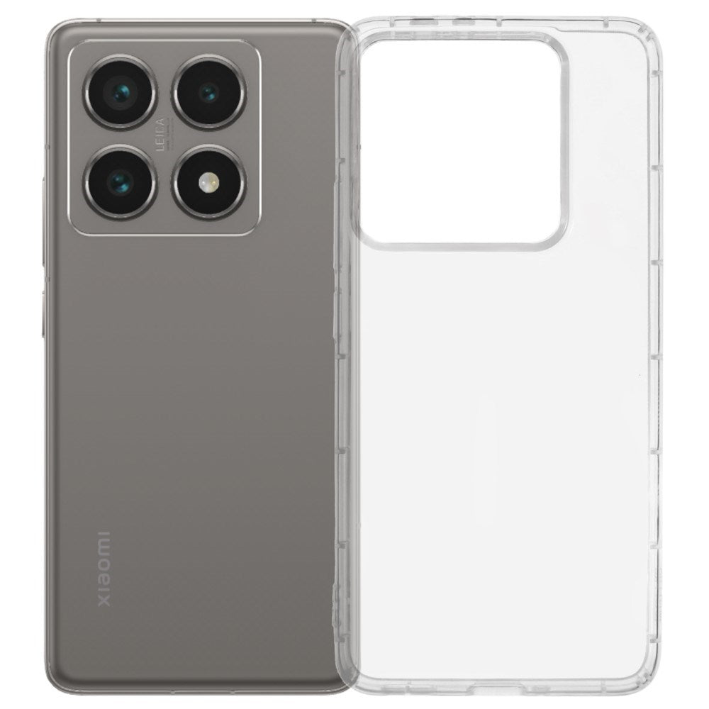EIDERWOOD - Xiaomi 14T Pro - Fleksibelt Plastik Bagside Cover - Gennemsigtig