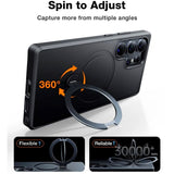 TORRAS - Samsung Galaxy S25 Ultra - Hybrid Cover m. Kickstand - MagSafe Kompatibel - Sort