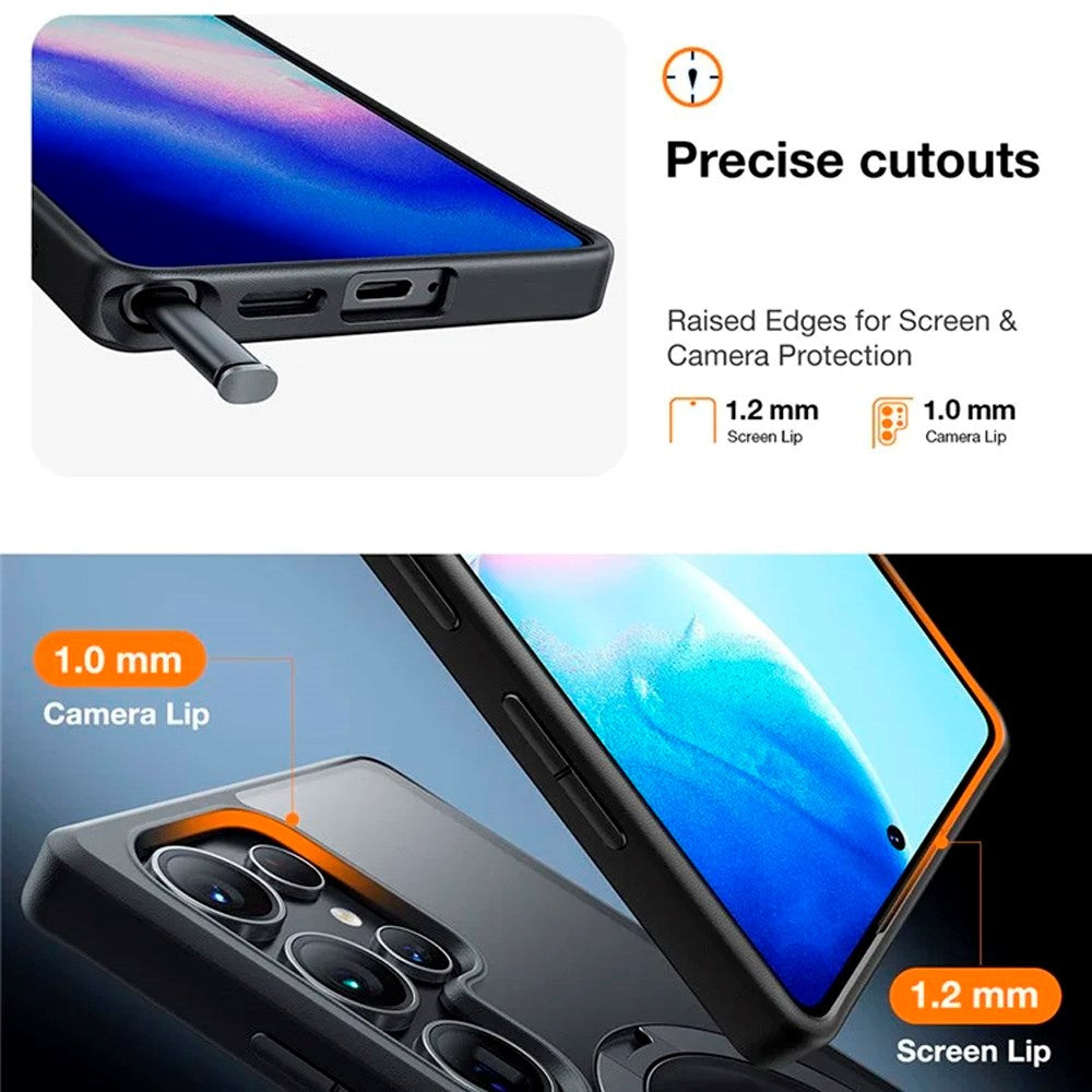 TORRAS - Samsung Galaxy S25 Ultra - Hybrid Cover m. Kickstand - MagSafe Kompatibel - Sort