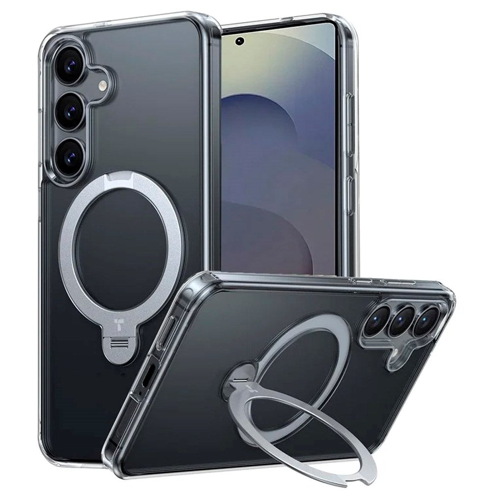 TORRAS - Samsung Galaxy S25 - Hybrid Cover m. Kickstand - MagSafe Kompatibel - Gennemsigtig