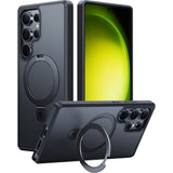 Samsung Galaxy S25 Ultra - TORRAS Guardian Ostand Hybrid Cover - Kickstand - MagSafe Kompatibel - Sort