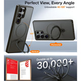 Samsung Galaxy S25 Ultra - TORRAS Guardian Ostand Hybrid Cover - Kickstand - MagSafe Kompatibel - Sort