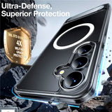 TORRAS - Samsung Galaxy S25+ (Plus) - Hybrid Cover m. Ståfunktion - MagSafe Kompatibel - Gennemsigtig