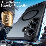 TORRAS - Samsung Galaxy S25 - Hybrid Cover m. Ståfunktion - MagSafe Kompatibel - Sort