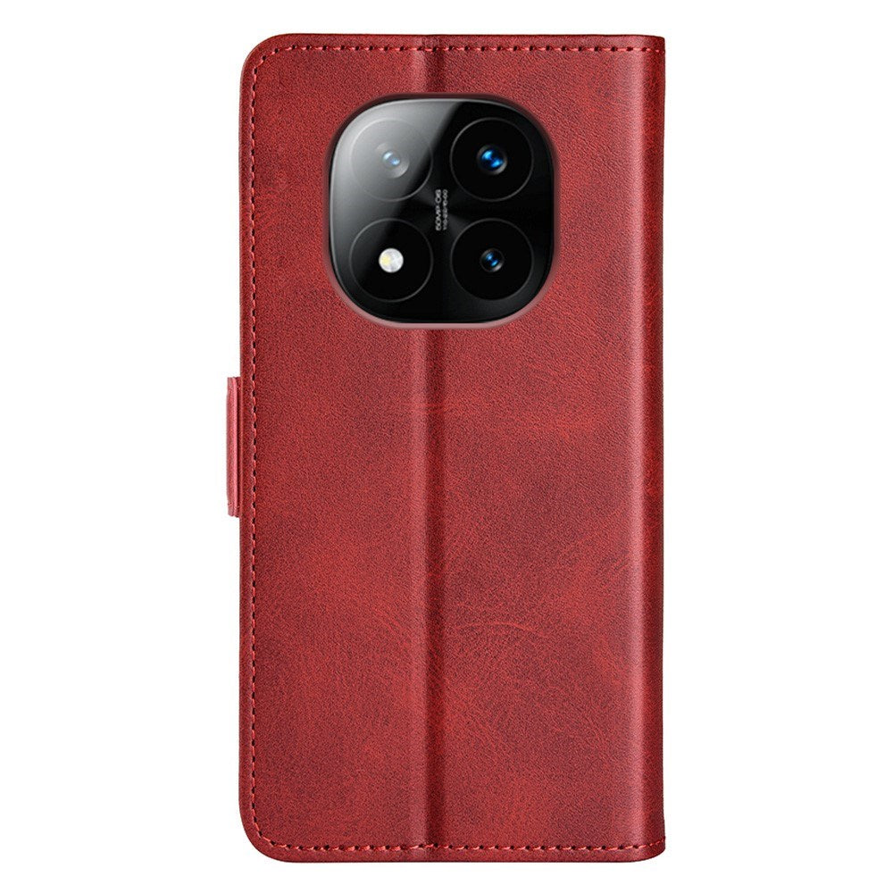 Xiaomi Redmi Note 14 Pro+ - EIDERWOOD Kunstlæder Flip Cover m. Pung & Ståfunktion - Rød
