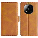 EIDERWOOD - Xiaomi Redmi Note 14 Pro+ Kunstlæder Flip Cover m. Kortholder & Ståfunktion - Lysebrun