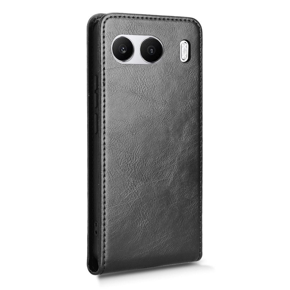 EIDERWOOD OnePlus Nord 4 Vertikalt Mobil Flip Cover m. Kortholder - Sort