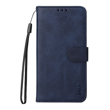 EIDERWOOD - Samsung Galaxy A56 (5G) / A36 (5G) - 2-i-1 Kunstlæder Flip Case m. Skærmbeskyttelsesglas - Blå