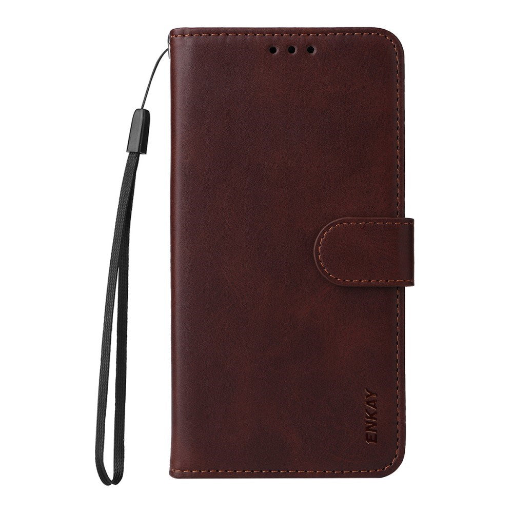 EIDERWOOD - Xiaomi 15 Kunstlæder Flip Cover m. Strop - Brun