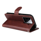 EIDERWOOD - Xiaomi 15 Kunstlæder Flip Cover m. Strop - Brun