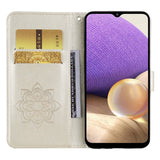 Samsung Galaxy S25+ (Plus) - EIDERWOOD Kunstlæder Flip Cover m. Uglemotiv - Guld