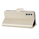 Samsung Galaxy S25+ (Plus) - EIDERWOOD Kunstlæder Flip Cover m. Uglemotiv - Guld