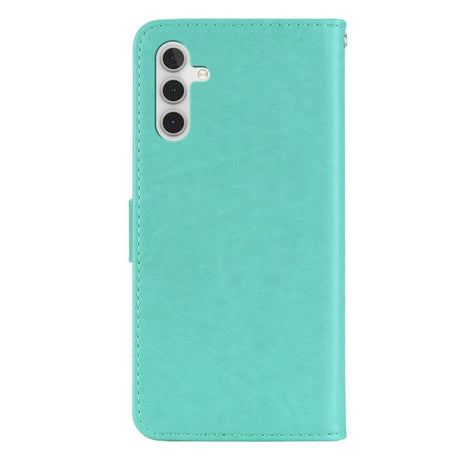 Samsung Galaxy S25+ (Plus) - EIDERWOOD Kunstlæder Flip Cover m. Uglemotiv - Turkis