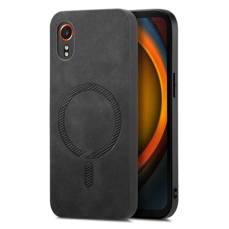 EIDERWOOD Samsung Galaxy Xcover 7 Kunstlæder Mobil Cover - MagSafe Kompatibel - Sort