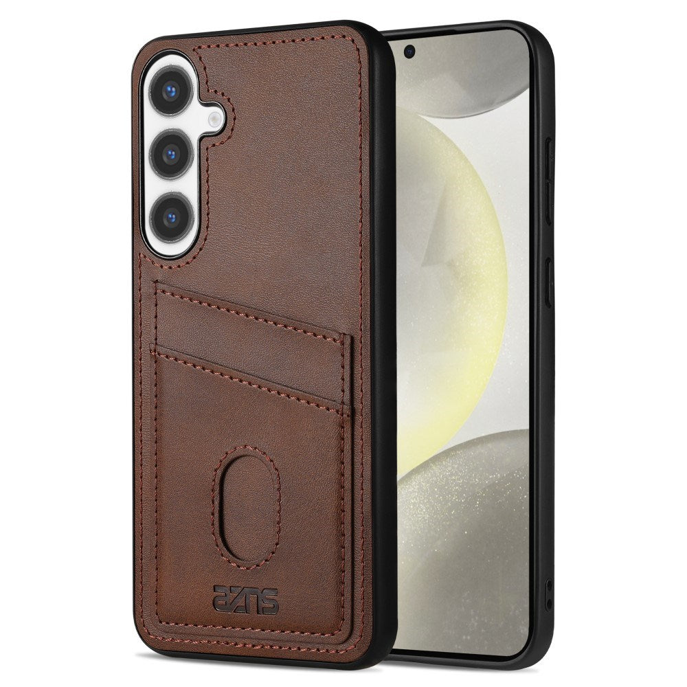 EIDERWOOD - Samsung Galaxy A56 (5G) - Kunstlæder Bagside Cover m. Kortholder - Mørkebrun