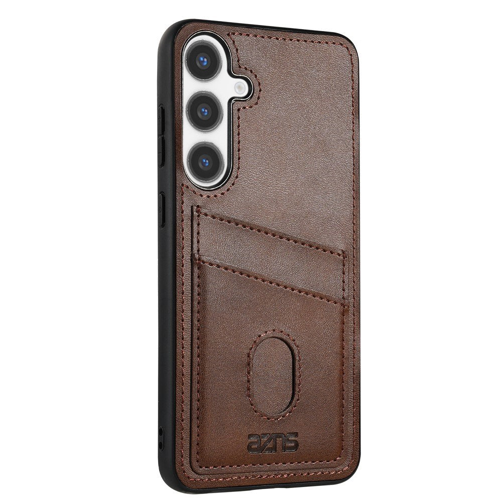 EIDERWOOD - Samsung Galaxy A56 (5G) - Kunstlæder Bagside Cover m. Kortholder - Mørkebrun