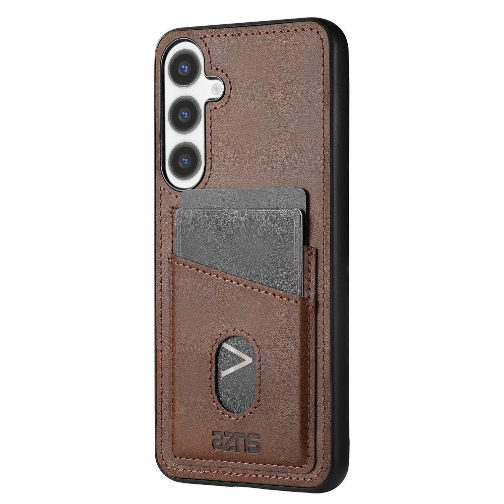 EIDERWOOD - Samsung Galaxy A56 (5G) - Kunstlæder Bagside Cover m. Kortholder - Mørkebrun