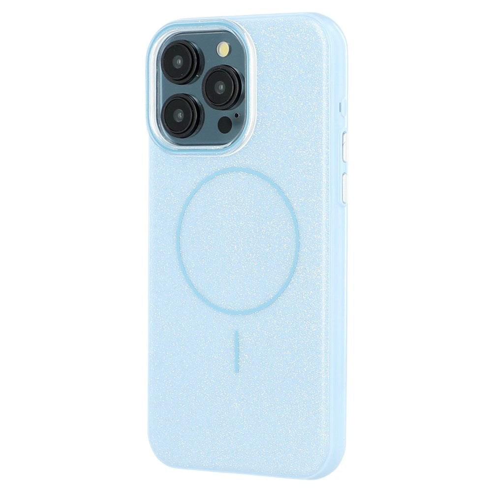 iPhone 15 Pro - EIDERWOOD Plastik Glitter Cover - MagSafe Kompatibel - Blå
