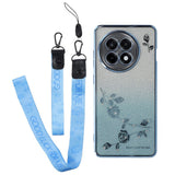 OnePlus 13R Fleksibelt Plastik Mobil Cover m. 2 x Lanyard - Blå