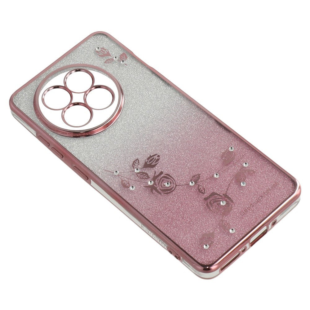 OnePlus 13R Fleksibelt Plastik Mobil Cover m. 2 x Lanyard - Lyserød