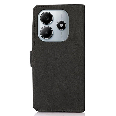 Xiaomi Redmi Note 14 (5G) - KHAZNEH Kunstlæder Flip Cover m. Kortholder & Ståfunktion - Sort