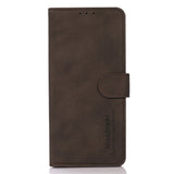 Xiaomi Redmi Note 14 (5G) - KHAZNEH Kunstlæder Flip Cover m. Kortholder & Ståfunktion - Brun