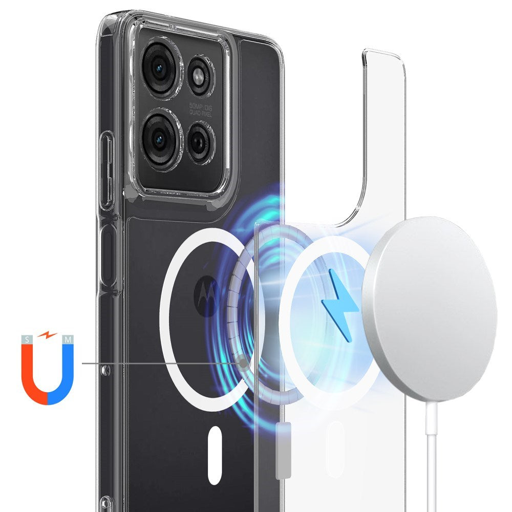 EIDERWOOD - Motorola Moto G75 (5G) - Fleksibelt Plastik Cover - MagSafe Kompatibel - Gennemsigtig