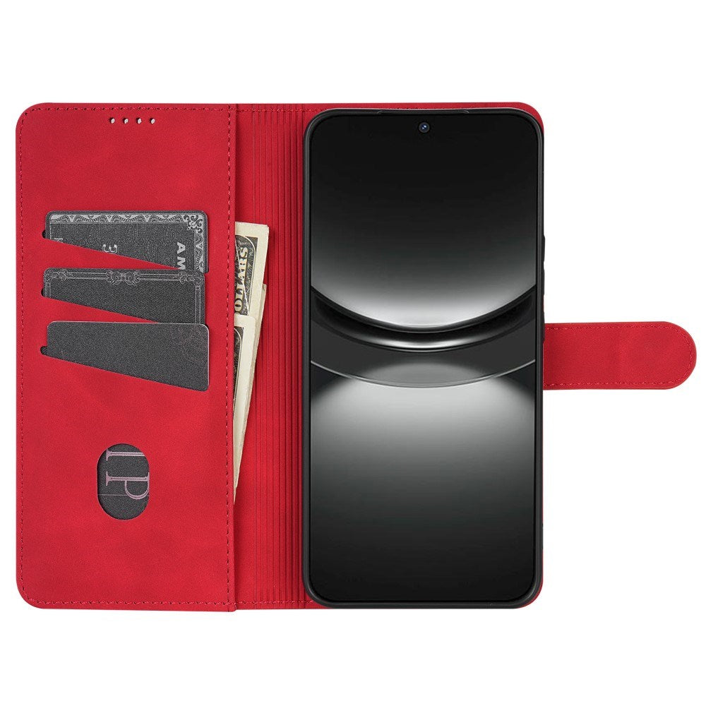 EIDERWOOD - Xiaomi Poco X7 Pro - Kunstlæder Flip Cover m. Kortholder & Ståfunktion - Rød