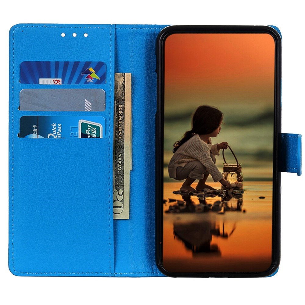 EIDERWOOD Xiaomi Poco X7 Pro Litchi Kunstlæder Flip Cover inkl. Pung - Blå